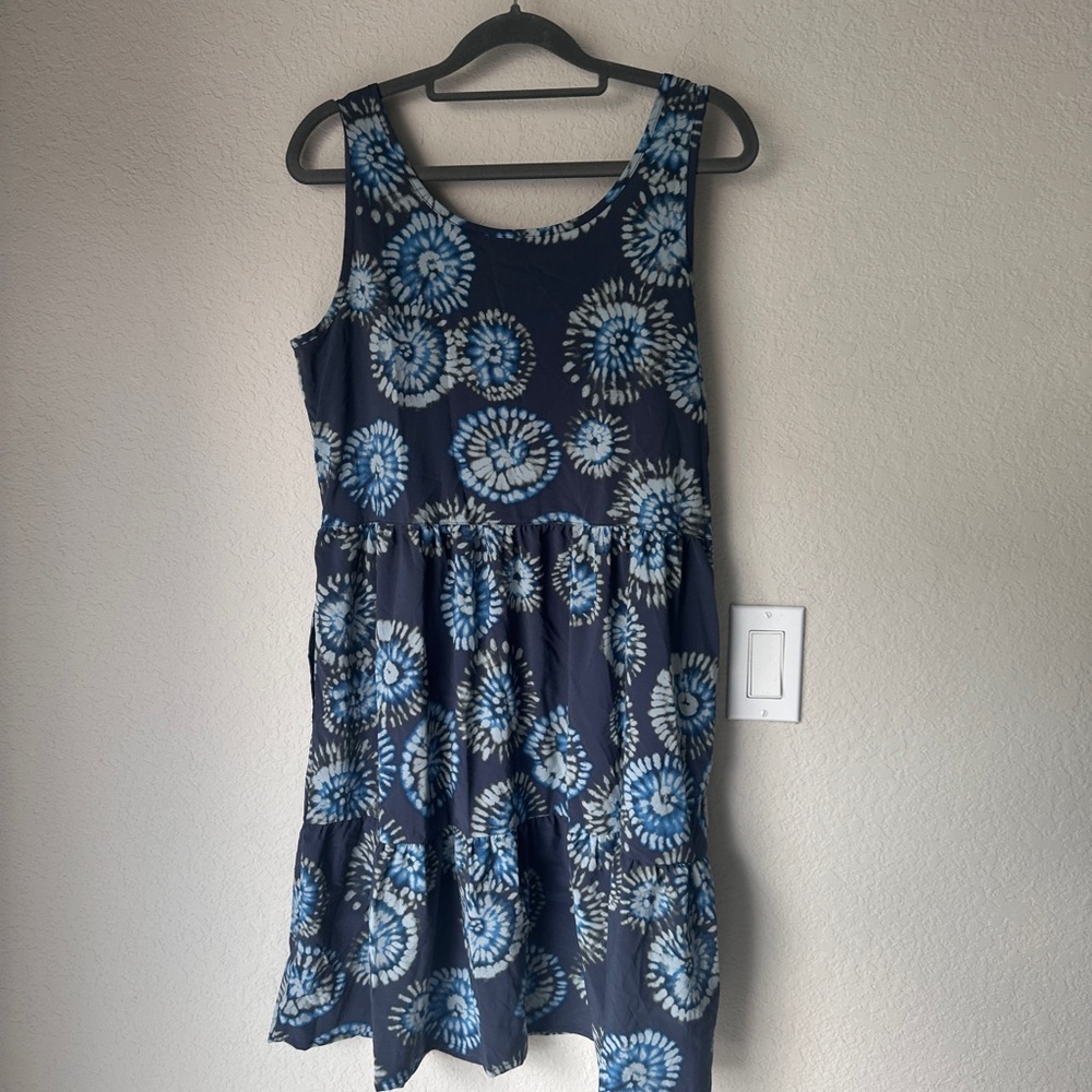 Toad&Co Sunkissed Blue Floral Tiered Tank Dress - Picture 7 of 10